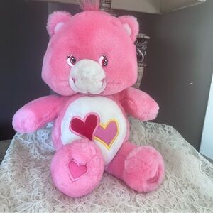 Vintage Love A Lot Care Bear Pink Plush Talking Bear 13” 2003. Valentine’s Day